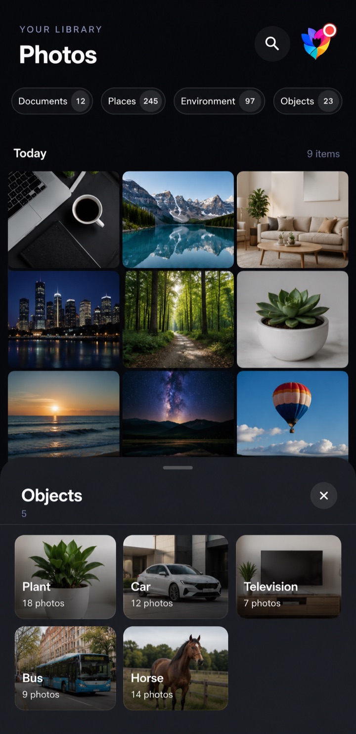 Smart object and place categories